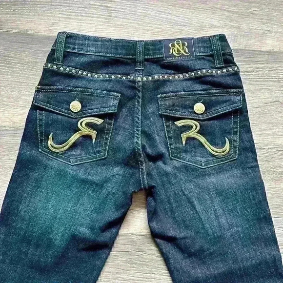 Rock & Republic Womens Jeans Kasandra Studded Boot Cut Jeans Women’s Size 2 EUC - Picture 9 of 16